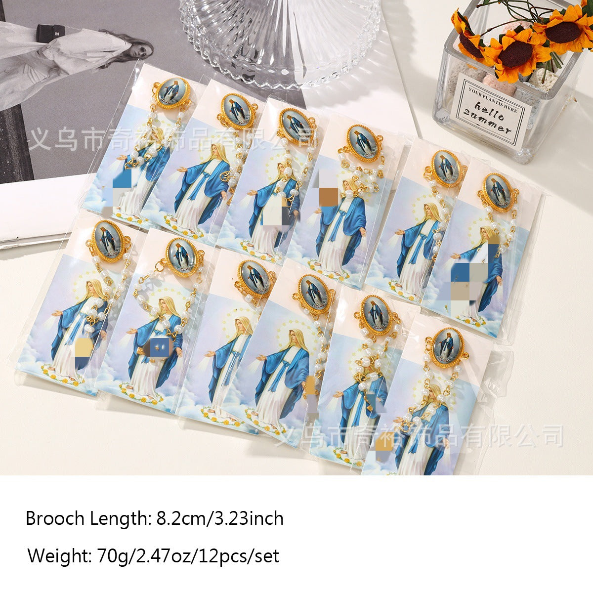 Wholesale 12pcs Cross Pendant Brooch