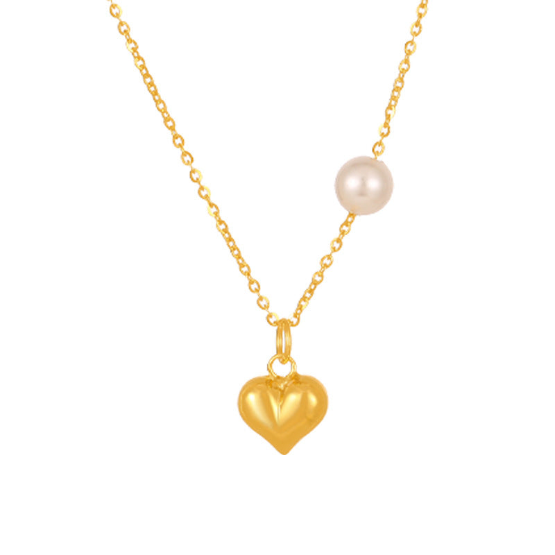 Wholesale S925 Silver  Pearl Love Necklace