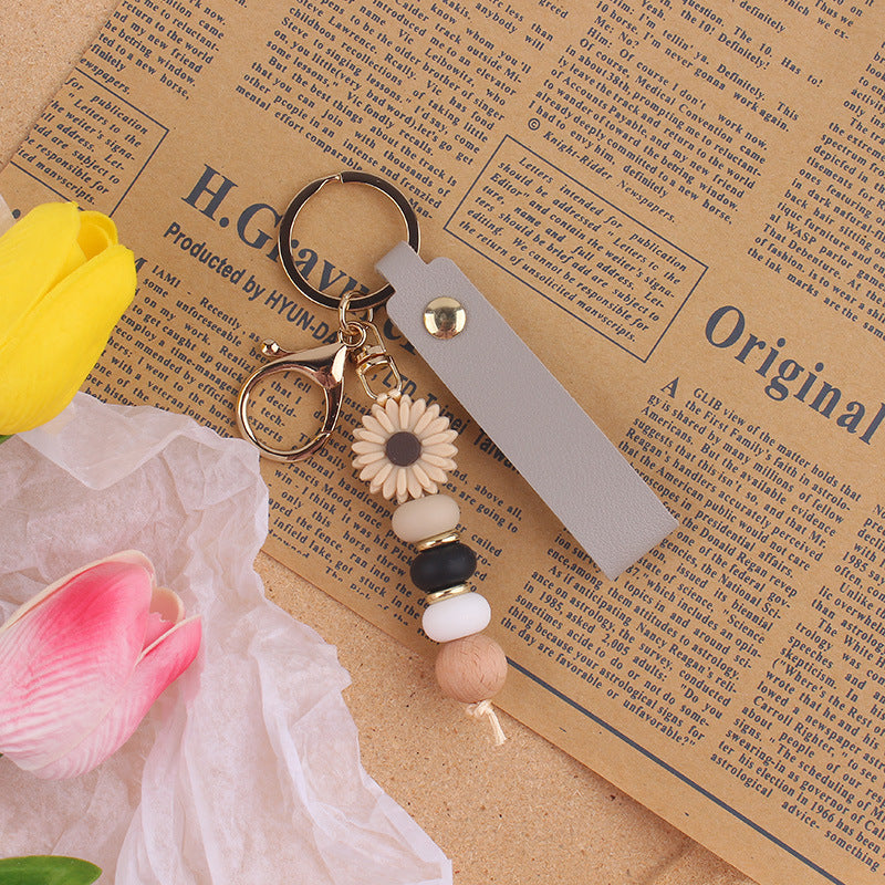 Wholesale  Cartoon  Pendant  Leather  Silicone Keychain