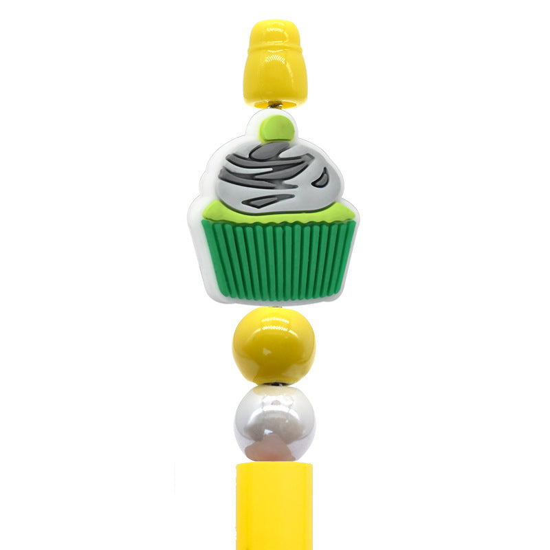 Wholesale Ranbom100pcs/pack  Donut Series Beaded DIY Accessories Pen Decoration Pvc Bead