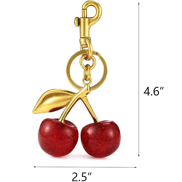 Wholesale Crystal Cherry Keychain Bag Pendant