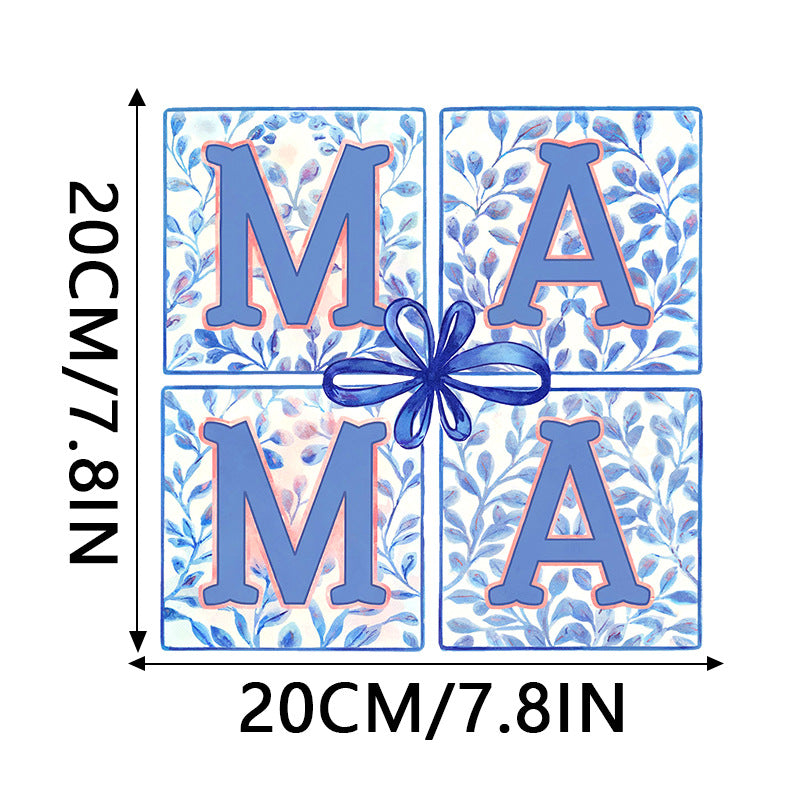 Wholesale 10pcs Leopard print bow Mother's Day UV DTF Ready to Press Transfers Wraps