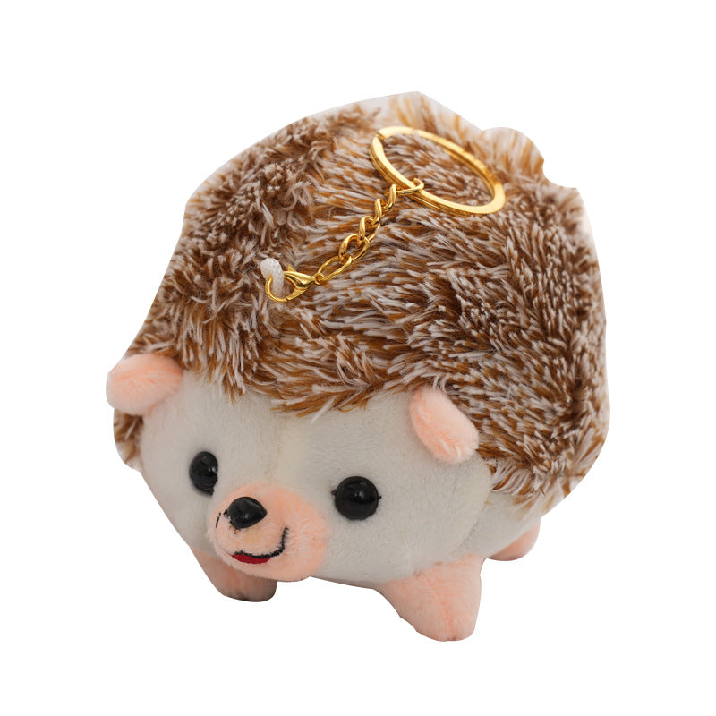 Color al por mayor Hedgehog Muñeca Toy de peluche Anillo de llave