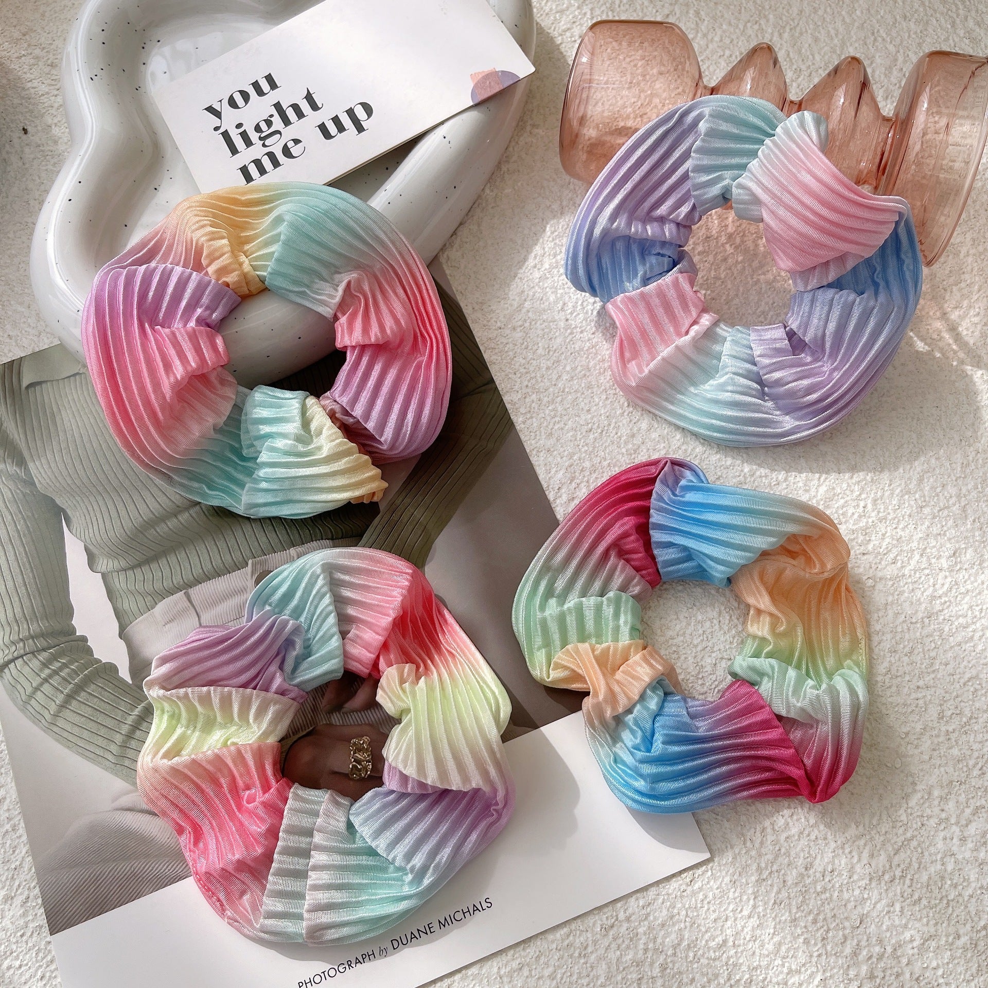 Wholesale Tie Dye Wide Edge Pressed Polyester Headband