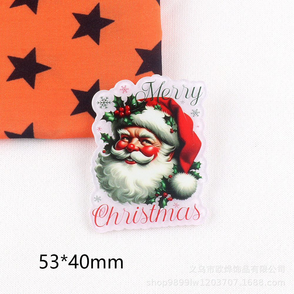 Wholesale 10pcs/pack Cute Cartoon Christmas Ornaments with Acrylic