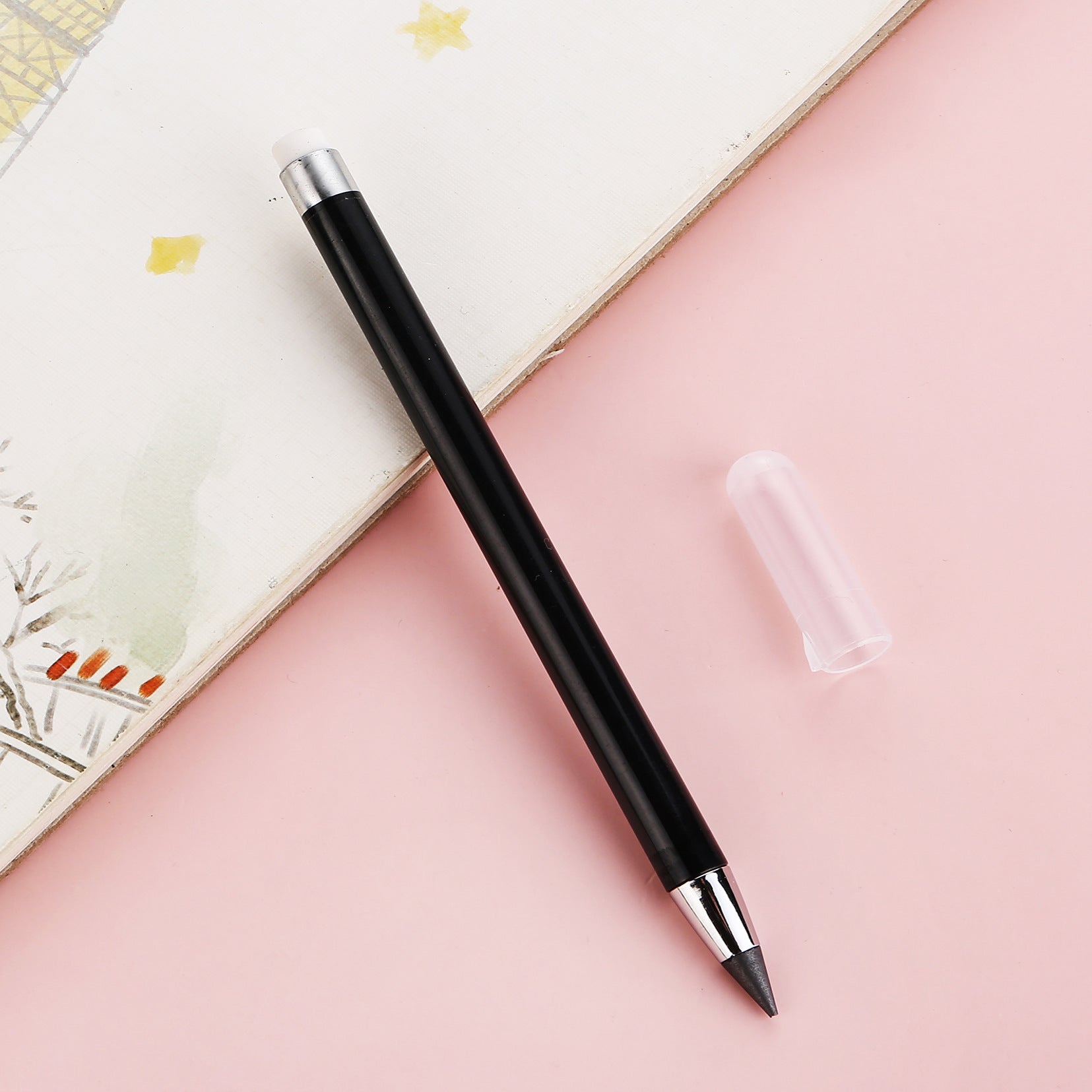 Wholesale Plastic Black Technology No Sharpening No Ink Eternal Pencil