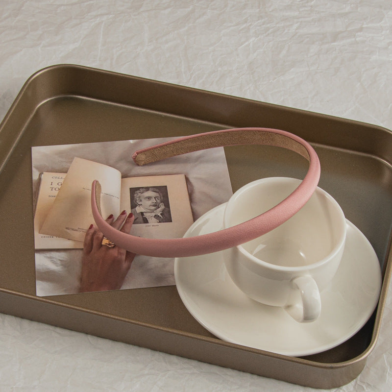 Wholesale Solid color retro satin thin headband sweet temperament hairpin