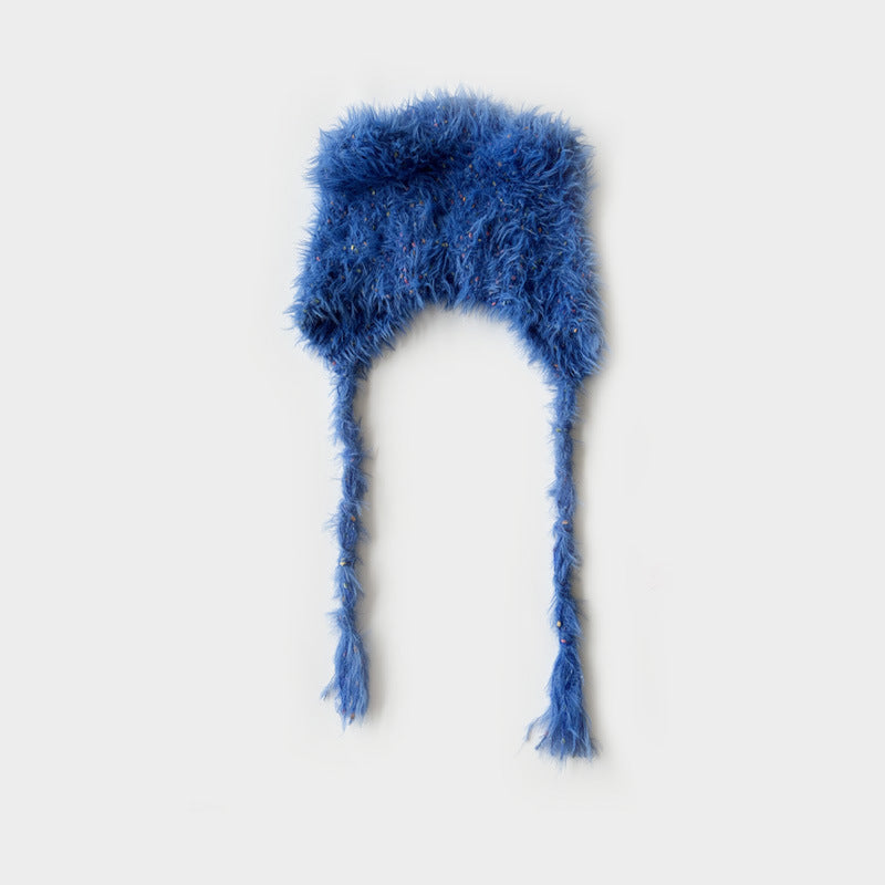 Wholesale Dopamine Color Dotted Tie Cute Bear Wool Hat