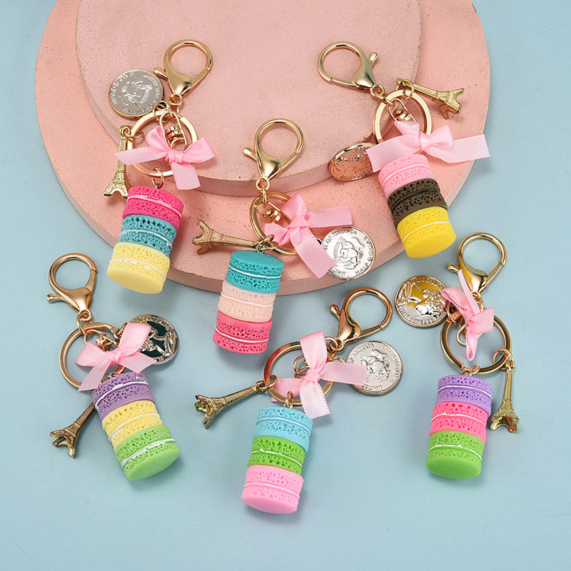 Wholesale Acrylic Macaron Cake Keychains