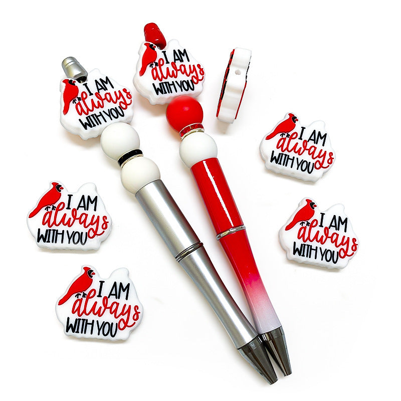 Wholesale 10pcs Parrot Animal Silicone  Focal Beads