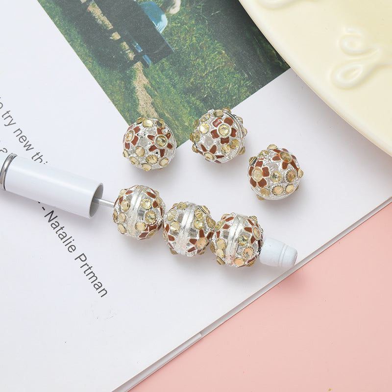 Wholesale 10pcs Alloy Drill Bit Oil Drip Straight Hole Beads