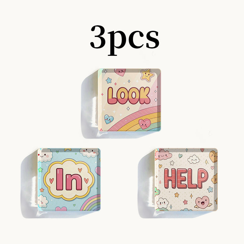 Wholesale English alphabet word transparent acrylic magnetic refrigerator magnet