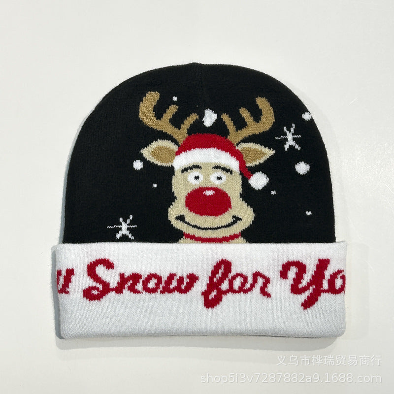 Wholesale Elk Knitted Hat Santa Claus Knitted Hat Christmas Knitted Hat