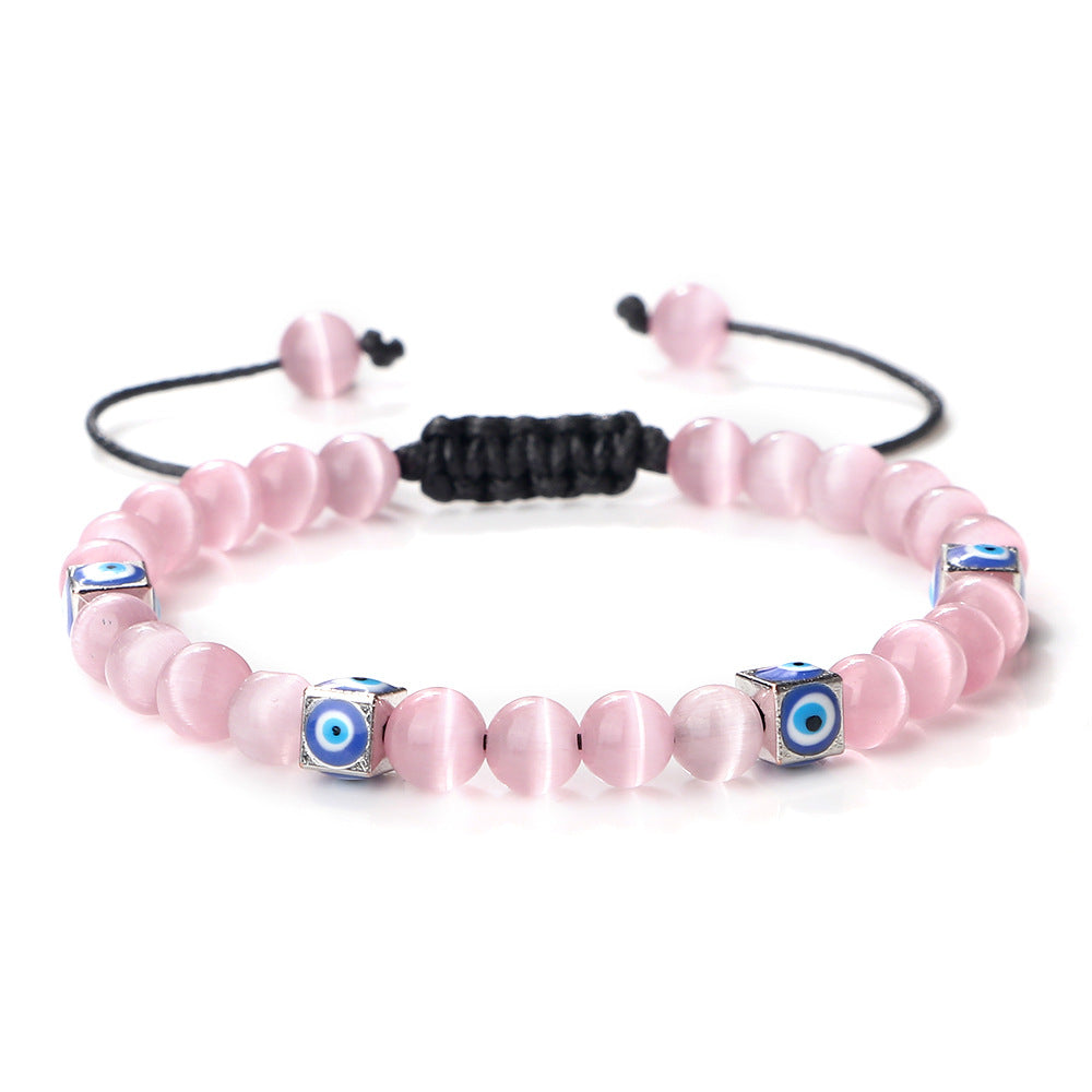 Wholesale Hand woven square Devil' s Eye bracelet