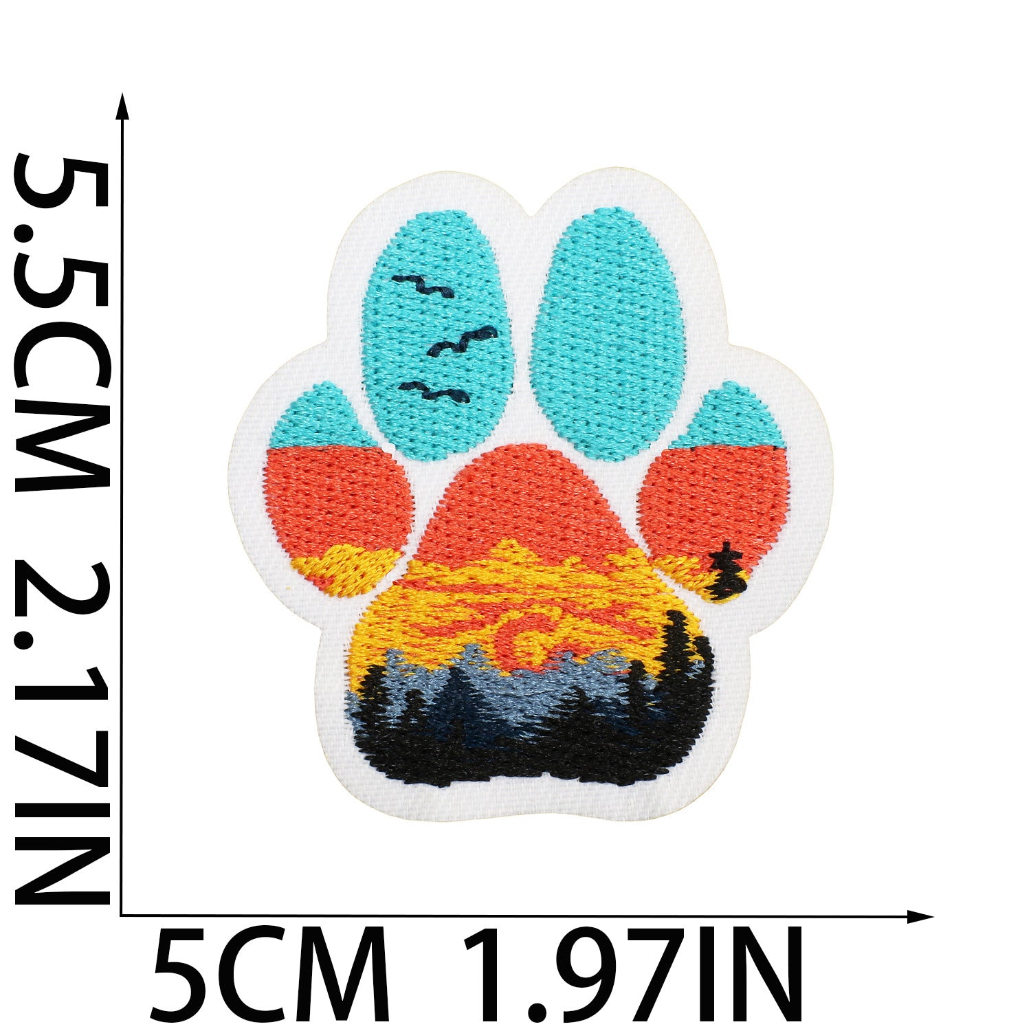 Wholesale Artistic cute paw embroidery patch pet paw patch
