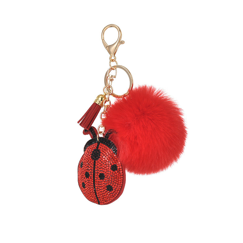 Wholesale Ladybug Rhinestone Keychain