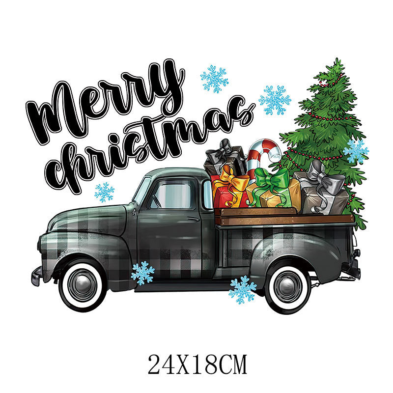 Wholesale Christmas snowman cartoon heat transfer  UV DTF Ready to Press Transfers Wraps