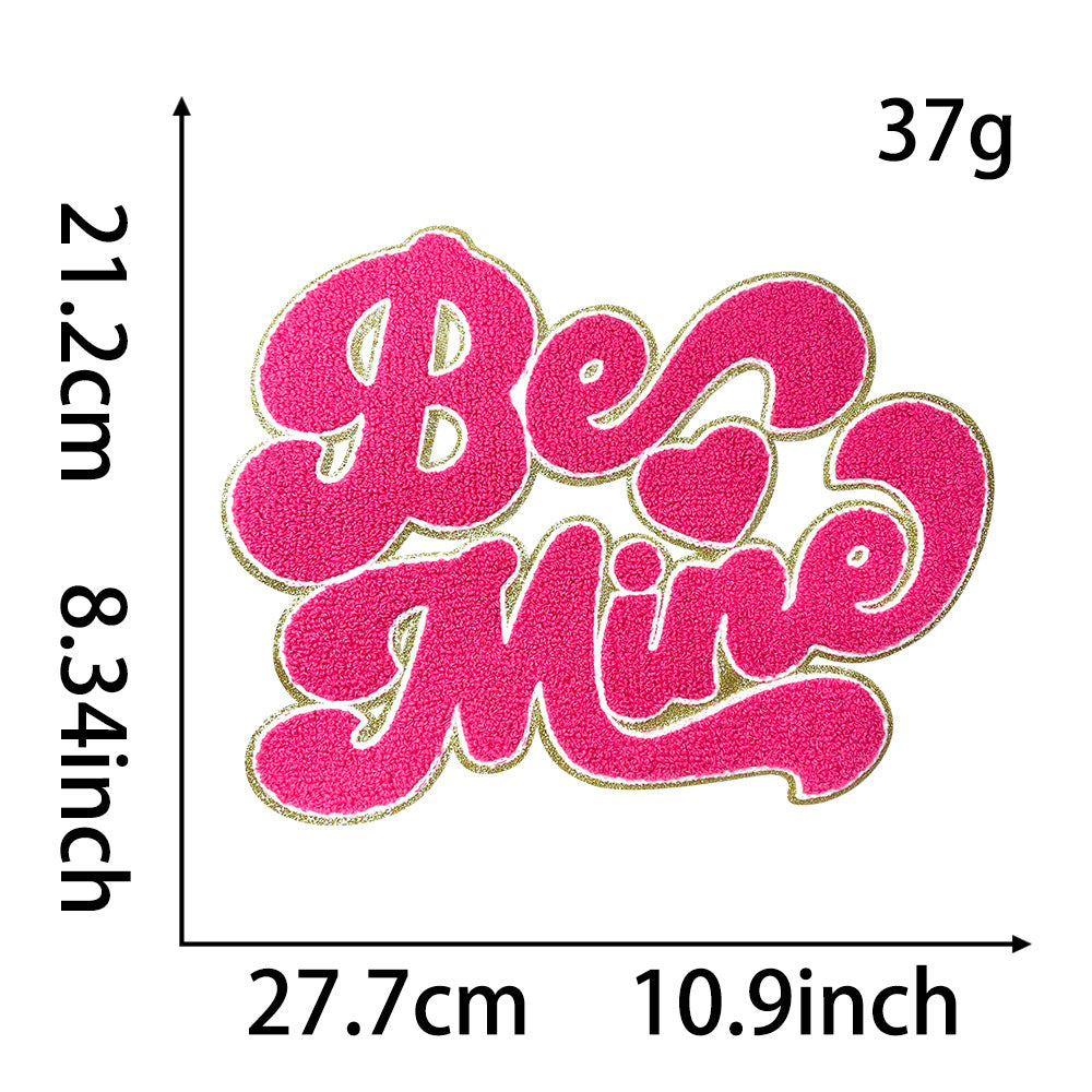 Wholesale Valentine' s Day Oversized 28cm  Baseball Smiley Letter  Cloth DIY Patches