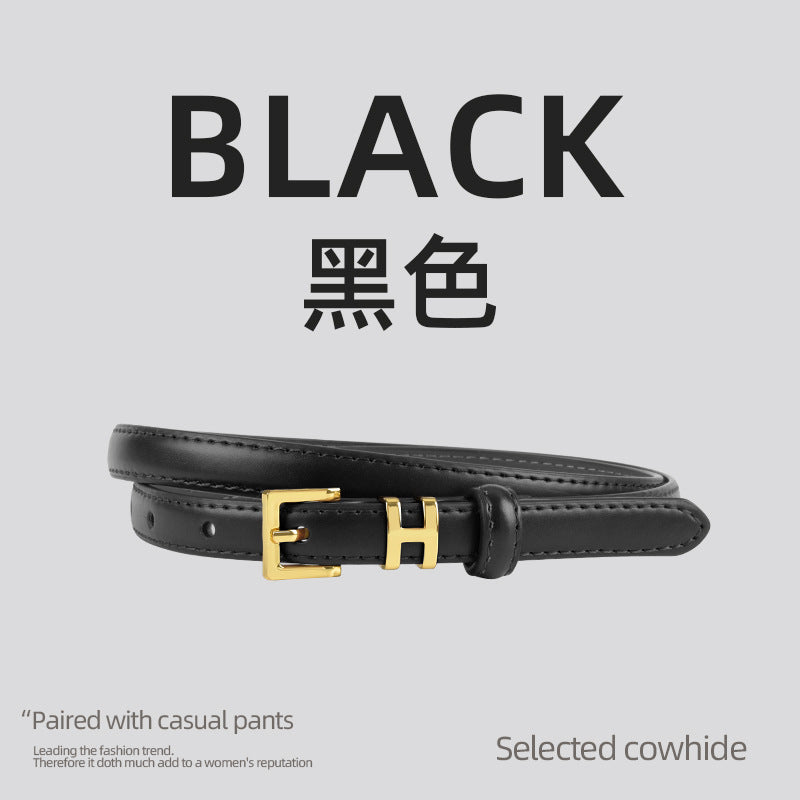 Wholesale Genuine Leather Thin Belt Cowhide Small Belt