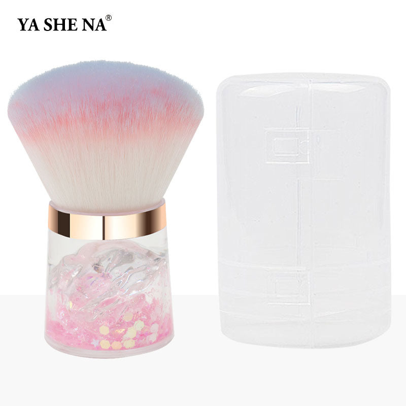 Wholesale Beauty Tools Single Crystal Mountain Loose Powder Brush Blush Brush Flower Nail Dust Brush Makeup Brush