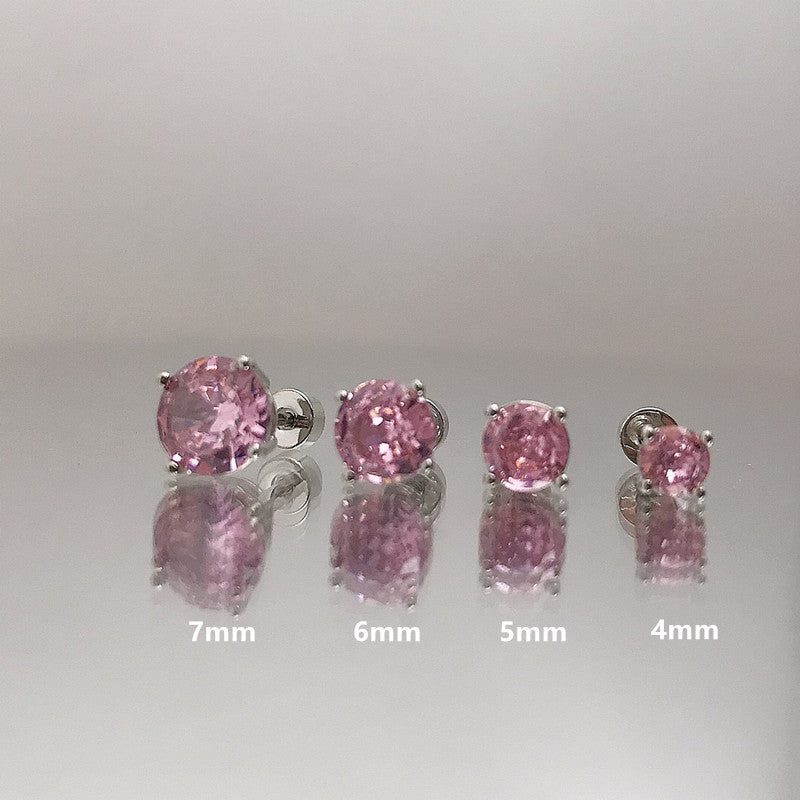 Wholesale Flash Series Huazi claw-set zircon ear bone stud earrings
