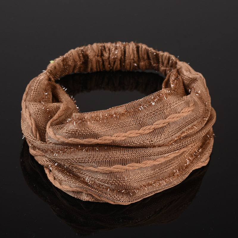 Wholesale Lace wide brim headband face washing headscarf headband washing headband