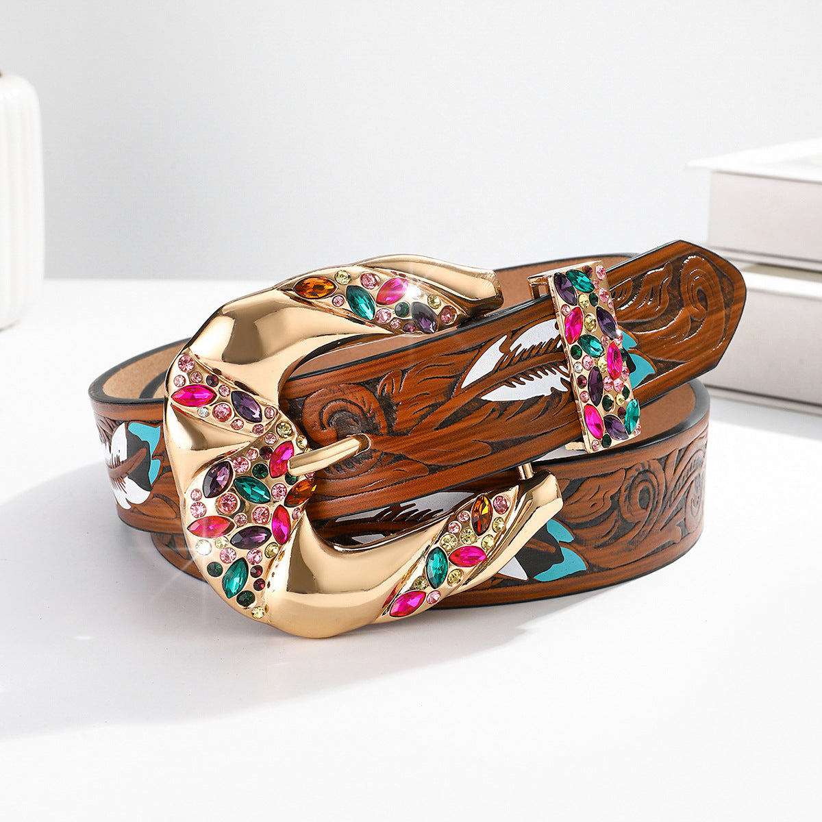 Wholesale Fashionable pattern ladies' decorative all-match belt