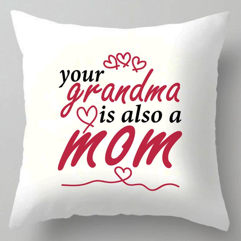 Wholesale Mother's Day Festive Bedside Cushion Linen Throw Pillow Cover