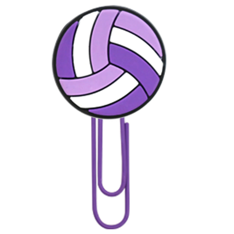Wholesale Random 50pcs Volleyball sports paper clip Bookmarks