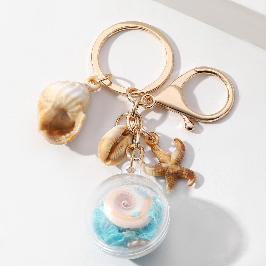 Wholesale Seaside Vacation Shell Conch Sea Star Keychain