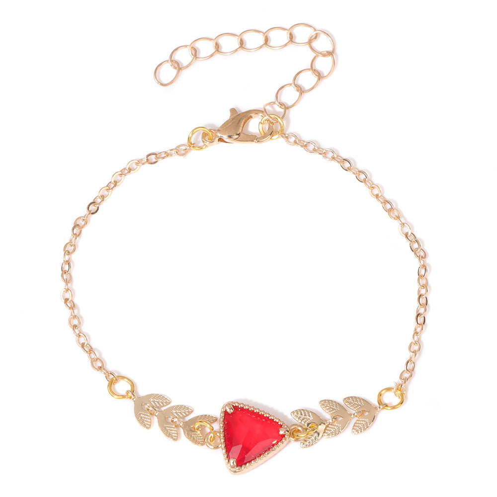 Wholesale Natural Stones Love Alloy Bracelet