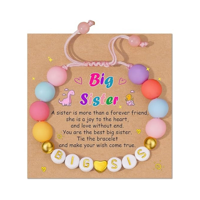 Wholesale Rainbow letter colored sliced soft ceramic bracelet