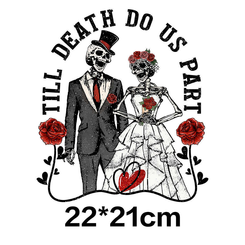 Wholesale Skeleton Valentine' s Day UV DTF Ready To Press Transfers Wraps