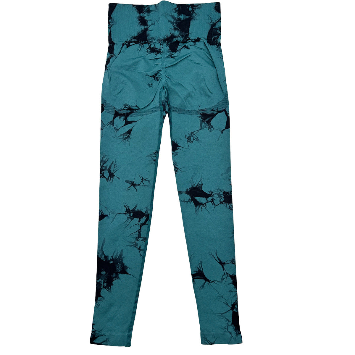 Wholesale new quick-drying tie-dyed yoga pants seamless stretch tight sports pants Peach Hip lifting fitness pants