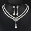 Wholesale Pearl Crystal Diamond Inlaid Short Collarbone Neck Necklace Set