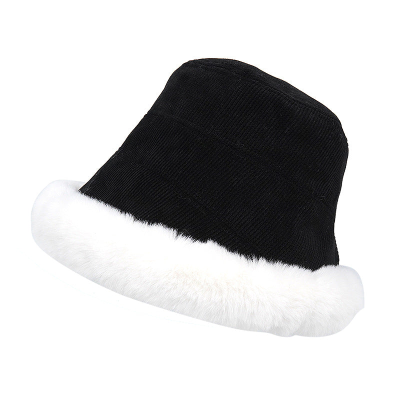 Wholesale Winter Thick Plush Hat Solid Color Simple Fisherman Hat