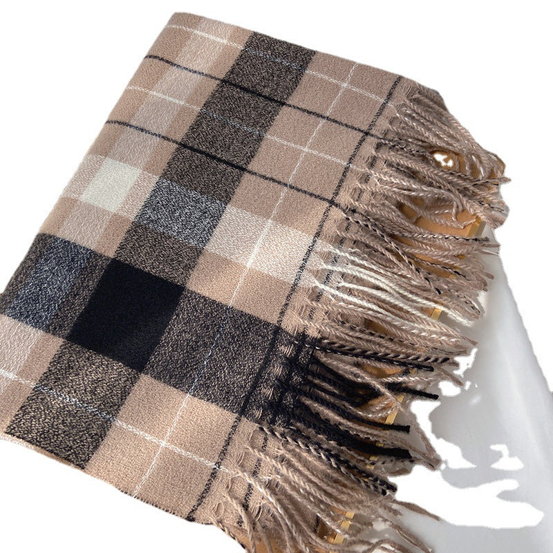 Wholesale 2023 Winter Plaid Imitation Cashmere Warm Scarves