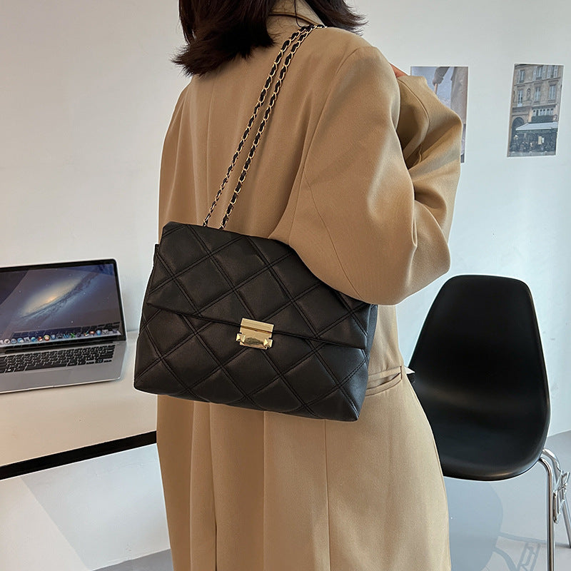 Wholesale Lingge Chain PU Single Shoulder Crossbody Bag