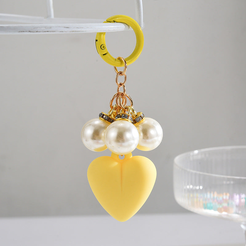 Wholesale Acrylic Heart Pearl Keychain