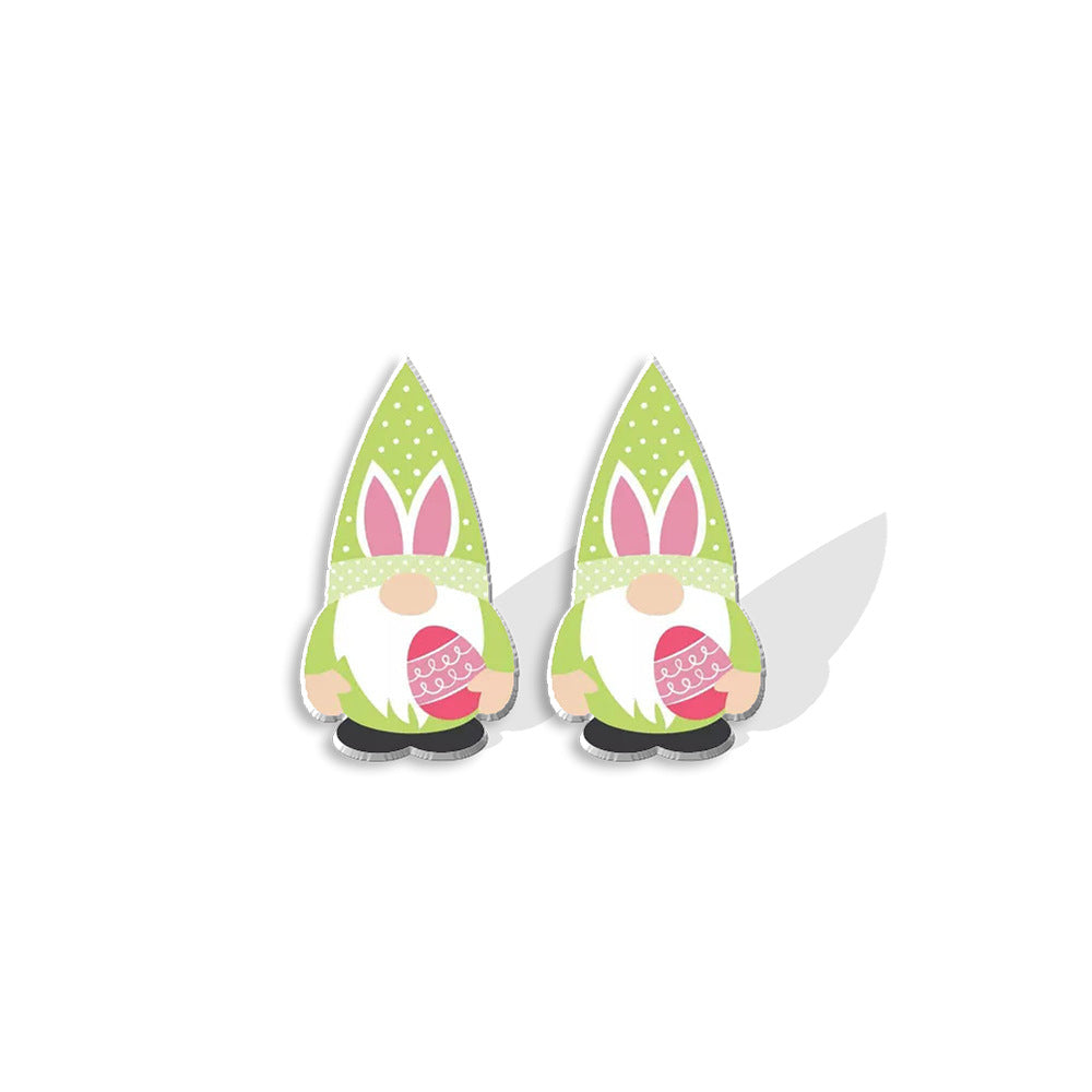 Wholesale Easter Dwarf Rabbit Carrots Plastic Earrings