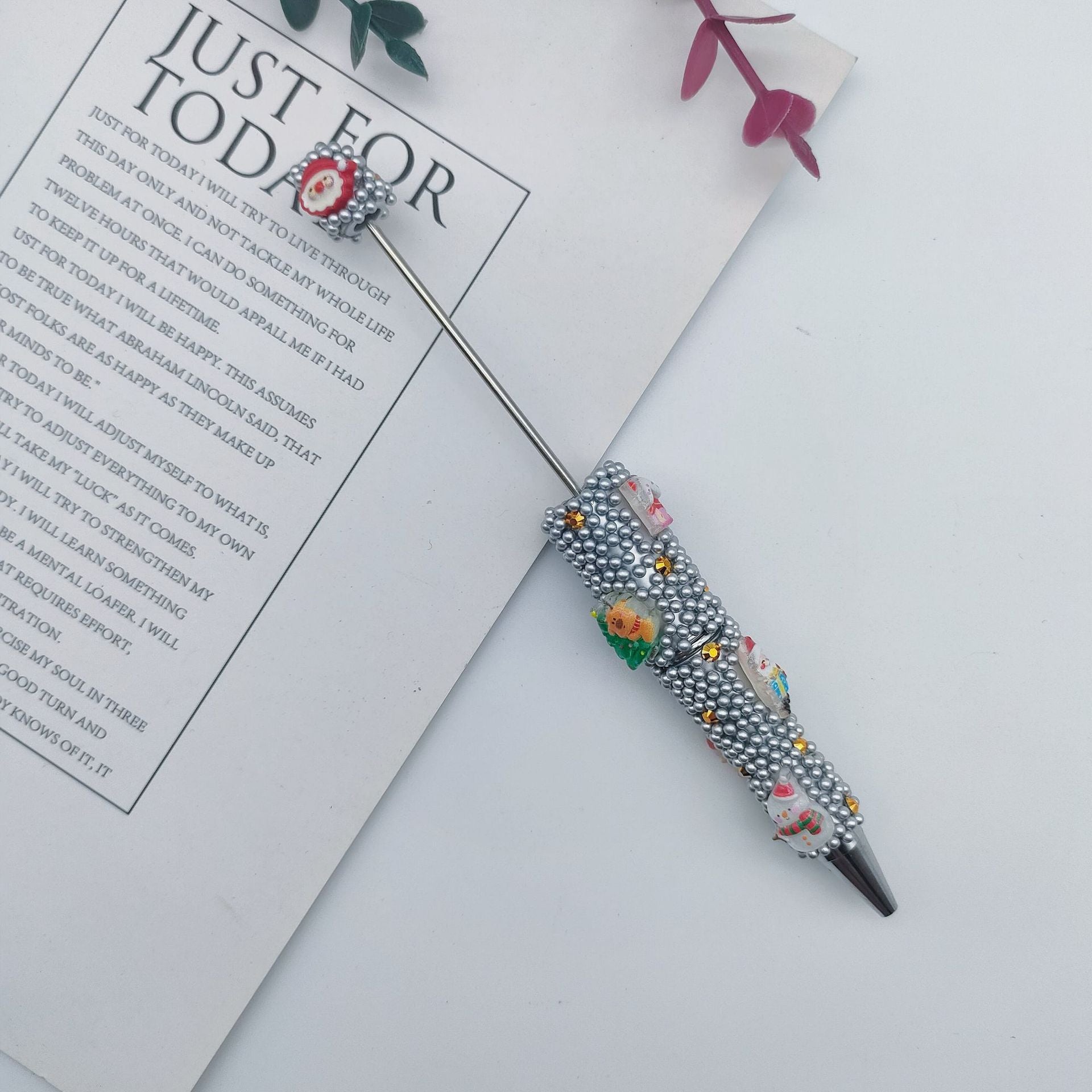 Wholesale Christmas millet beadable pens