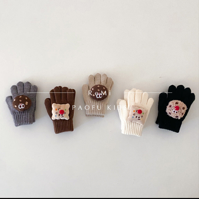 Wholesale children' s winter cartoon warm gloves