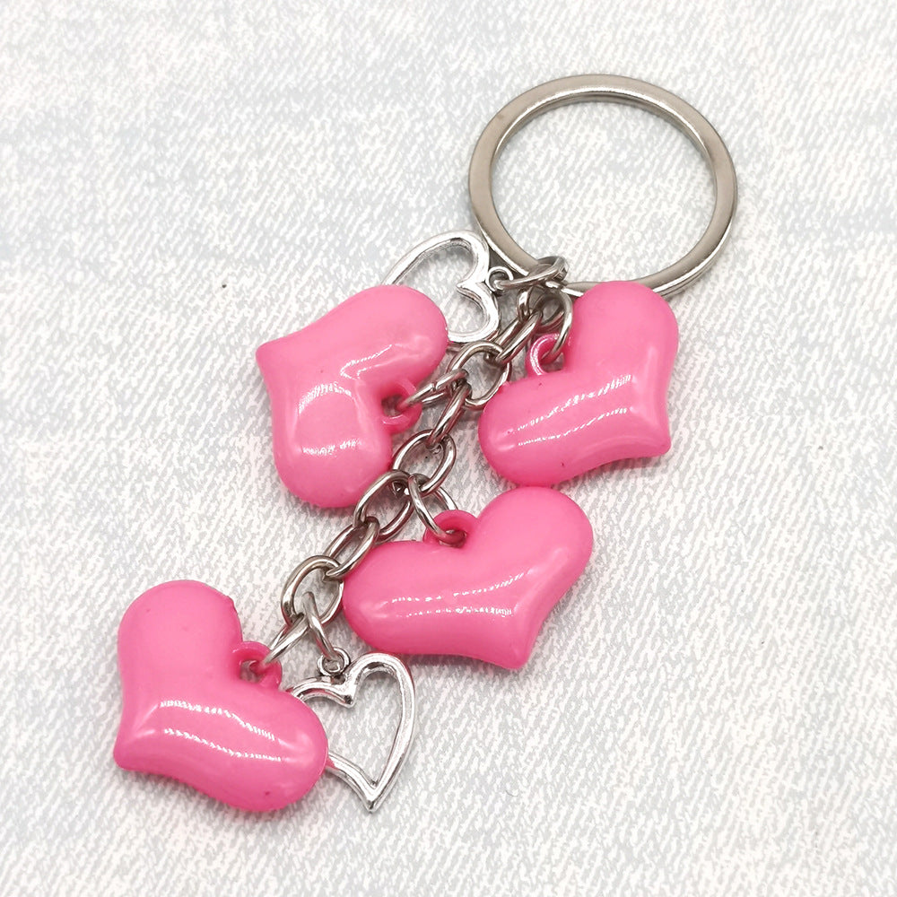 Wholesale Acrylic Heart-shaped Keychain Small Pendant Gifts