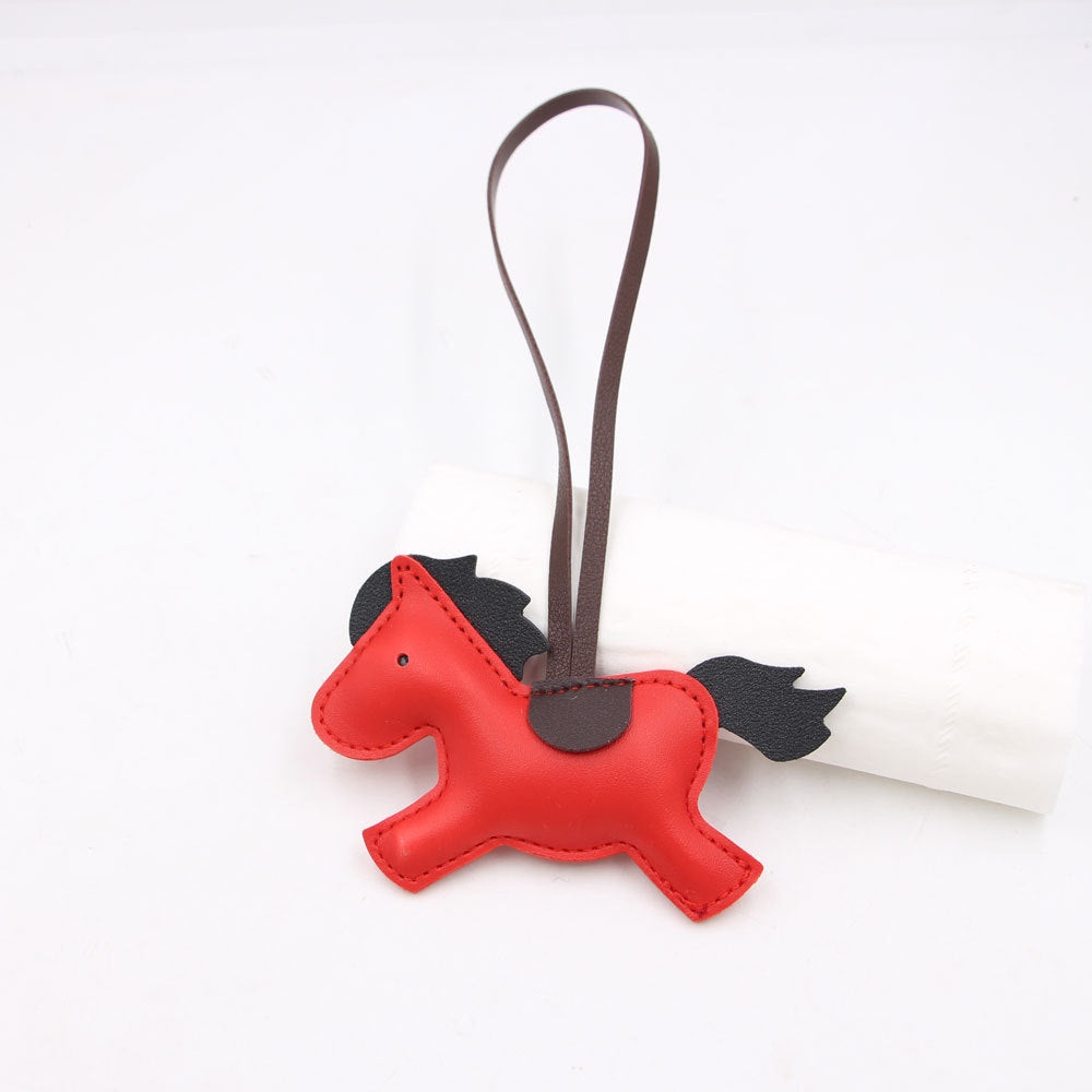 Wholesale Red Artificial Leather Pony Bag Charm Trendy Fashion Accessory For Bags Keys Boutique Resale Gift
