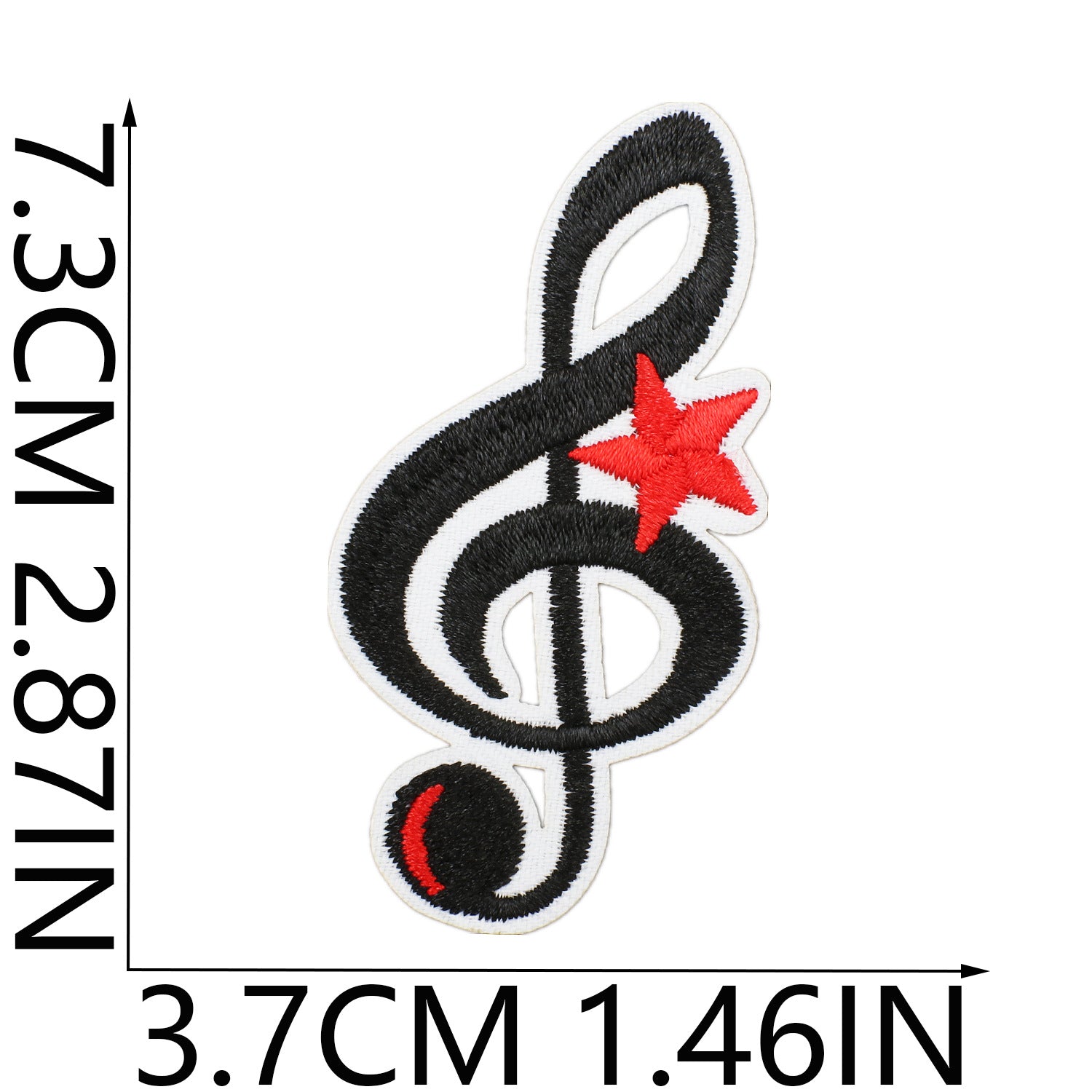 Wholesale Music skull embroidery patch guitar note patch