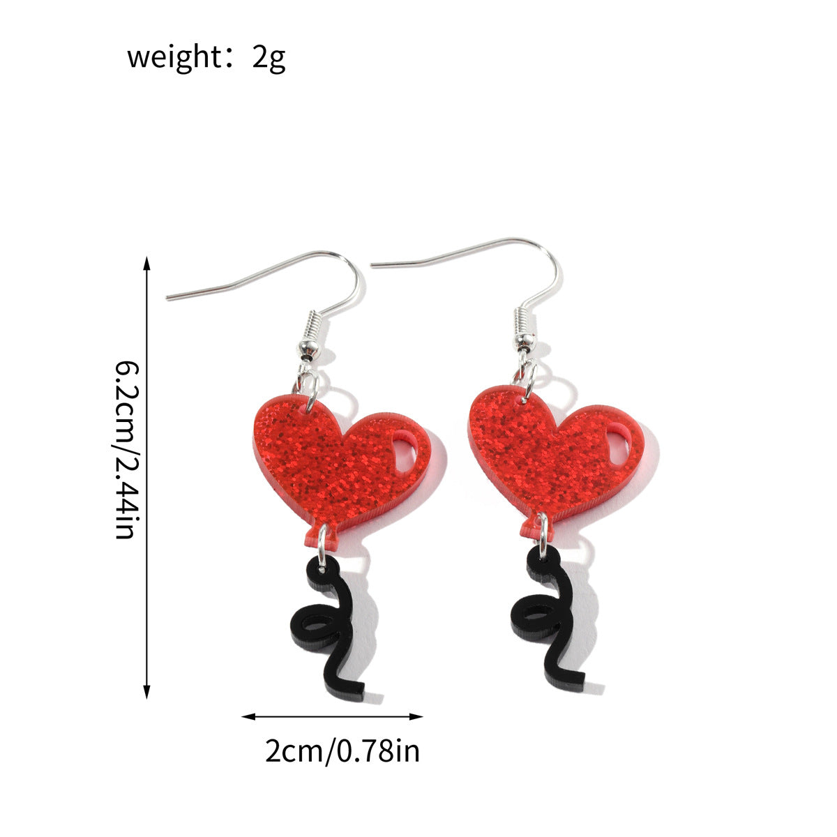 Wholesale Wholesale Valentine's Day series love bear acrylic earrings