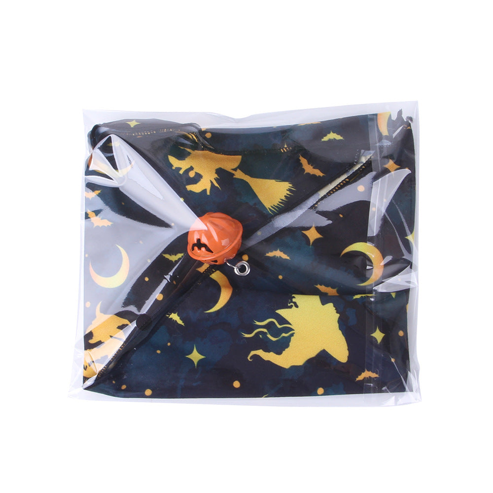 Wholesale 2PCS Pet Halloween Pumpkin Bell Pet Polyester Bibs