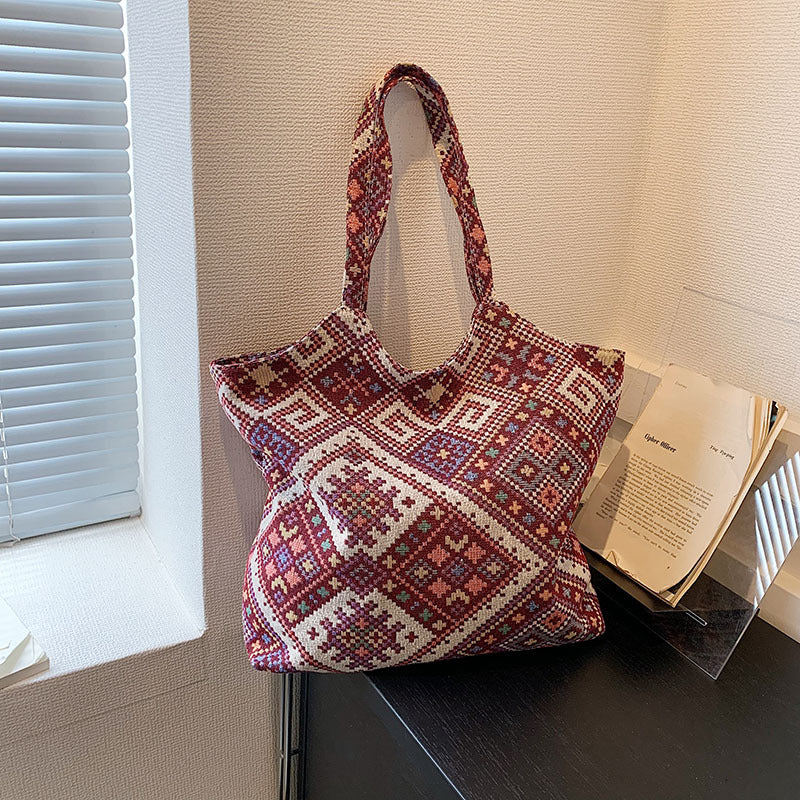 Wholesale Ethnic Style Canvas Shoulder Bag