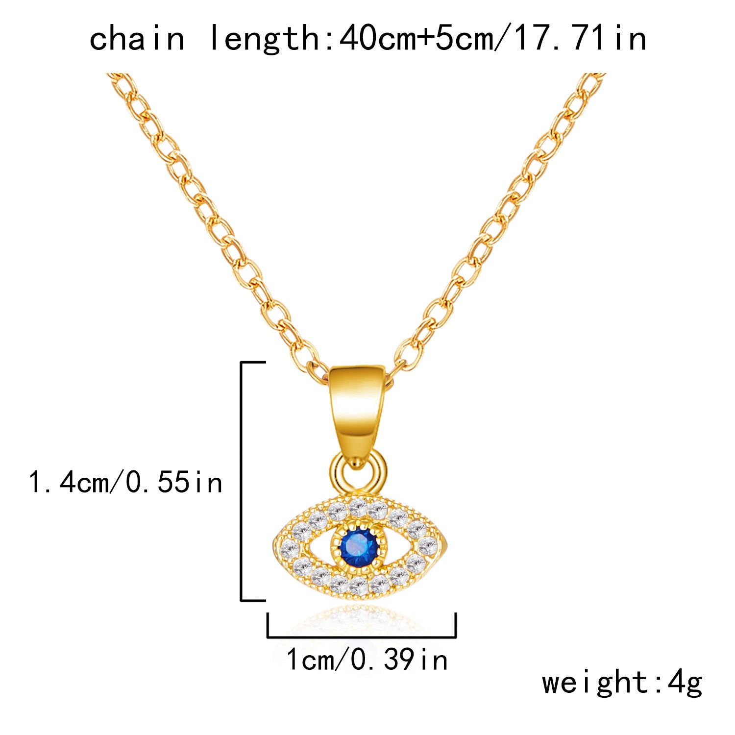 New blue eyes necklace fashion diamond devil's eye pendant necklace clavicle chain