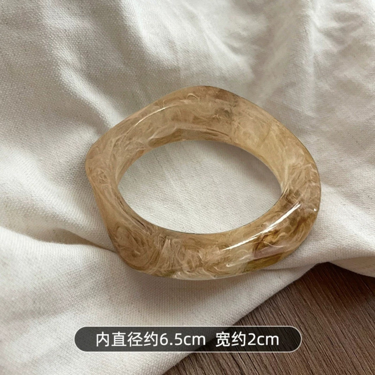 Wholesale Vintage Acrylic Geometric Irregular Ring Resin Bracelet